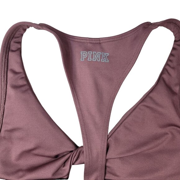 Victoria's Secret PINK Pullover Ultimate Sports Bra Mauve XS Twist Lightly Lined - Picture 5 of 10